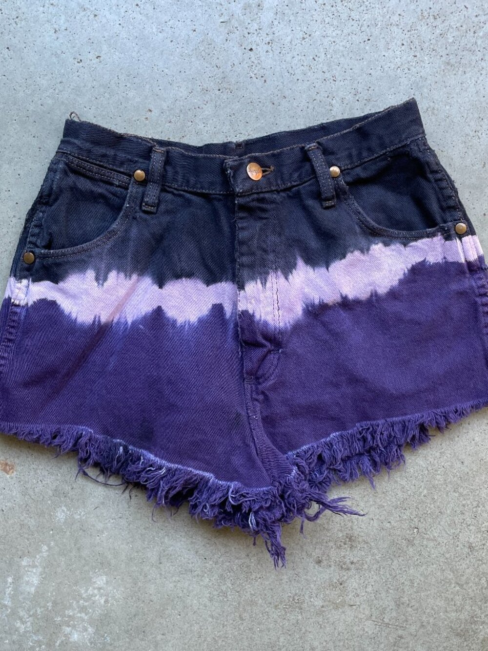 Wrangler Jean Shorts Tie Dye Custom Women's Size